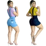 Kit 2 Salopetes Jeans Femininas Clara e Escura - Imagem 5