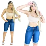 Bermuda Feminina Jeans Meia Coxa Lycra - Conforto e Estilo