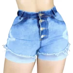 Bermuda Feminina Jeans Lycra Destroyed - Transforme Seu Look - Imagem 3