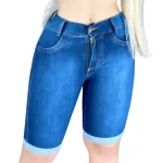 Bermuda Feminina Jeans Meia Coxa Lycra - Conforto e Estilo - Imagem 4