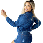 Kit 2 Jaquetas Jeans Destroyed - Duplo Charme Denim - Imagem 4